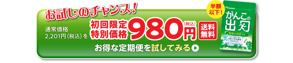 ボタン：お試しのチャンス！初回限定特別価格980円