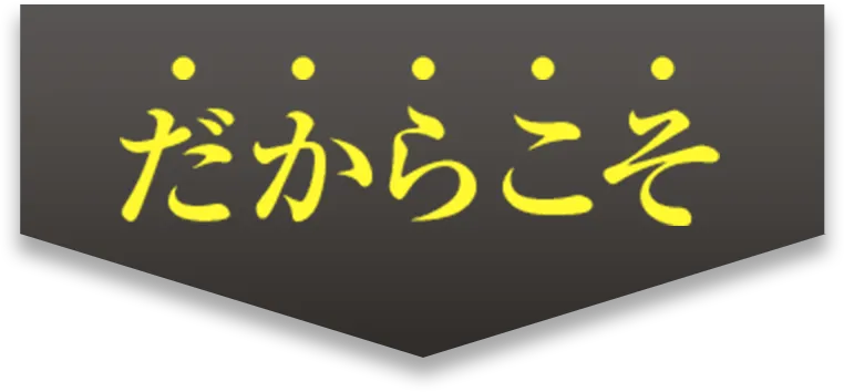 だからこそ