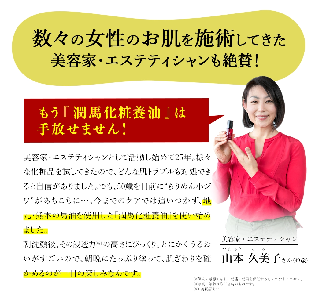 潤馬化粧養油の使い方