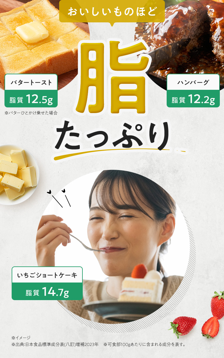 おいしいものほど脂たっぷり